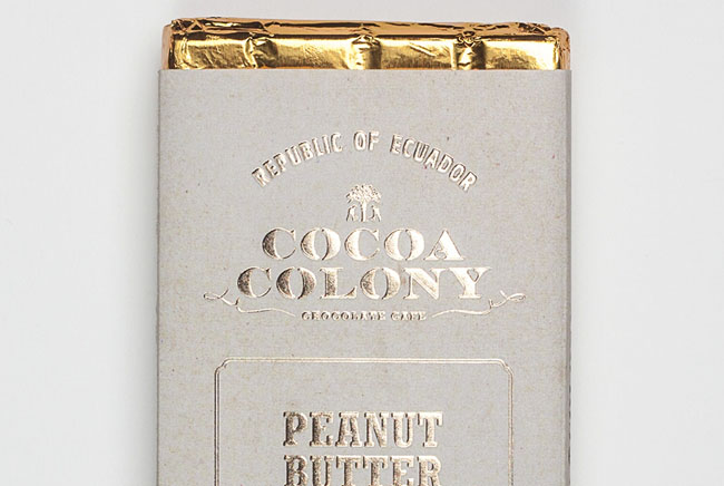 金色品质的Cocoa Colony巧克力设计