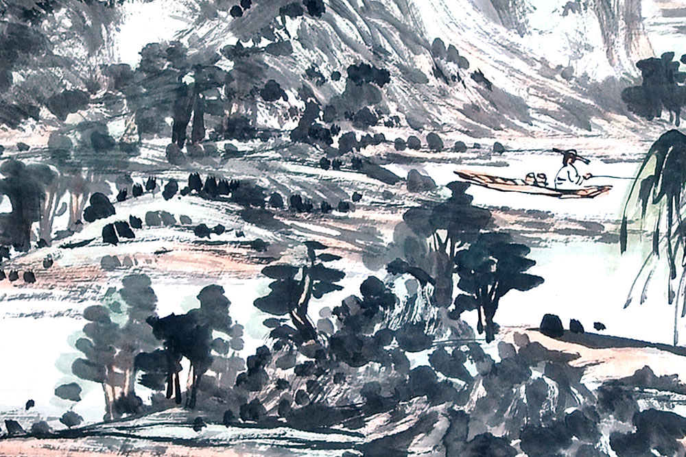 春风垂钓图-刘灿章-新时代新征程-名人名家书画联展