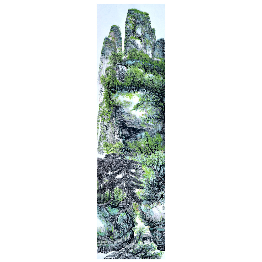 四条屏(二)-任福新-新时代新征程-名人名家书画联