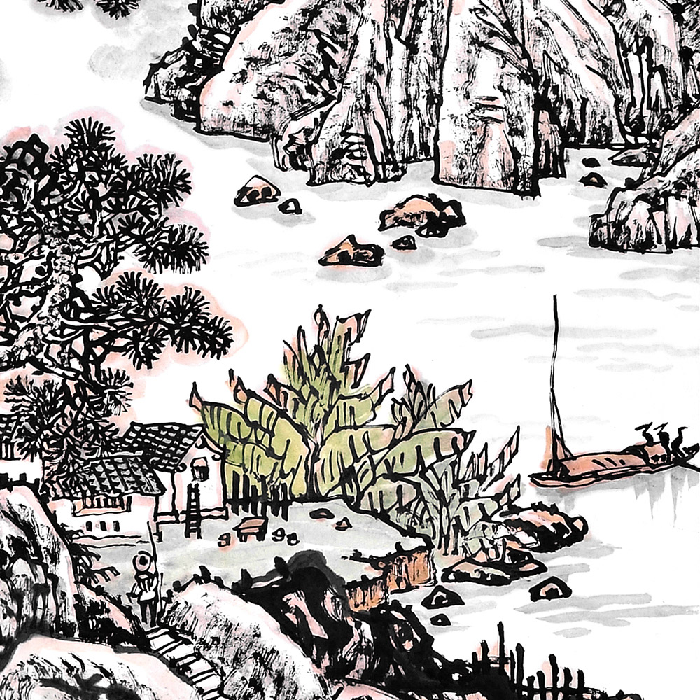 云岭揽胜-马国立-新时代新征程-名人名家书画联