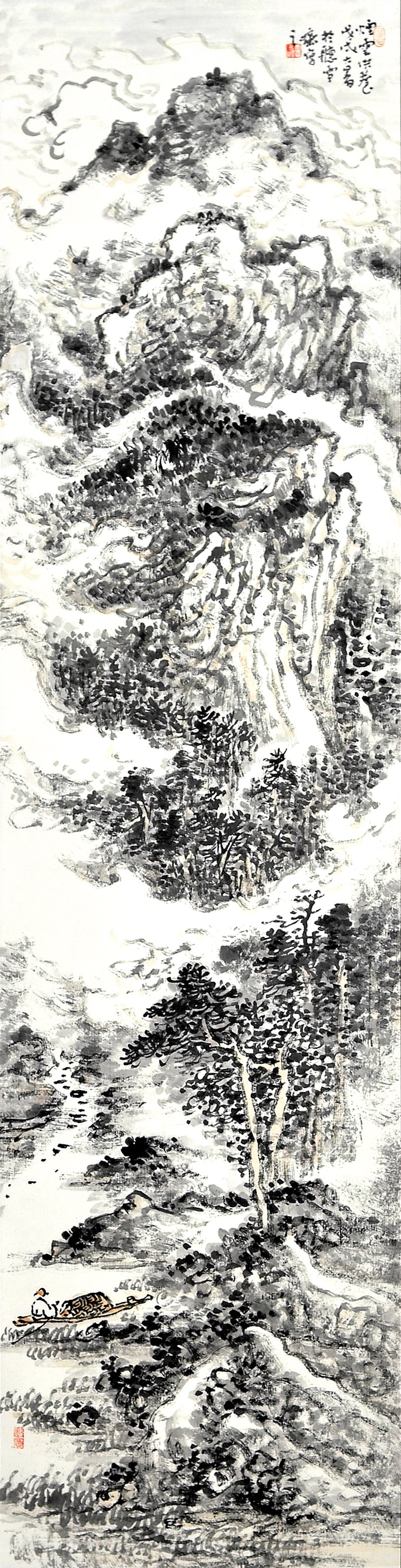 烟云洪荒-田占峰-新时代新征程-名人名家书画联