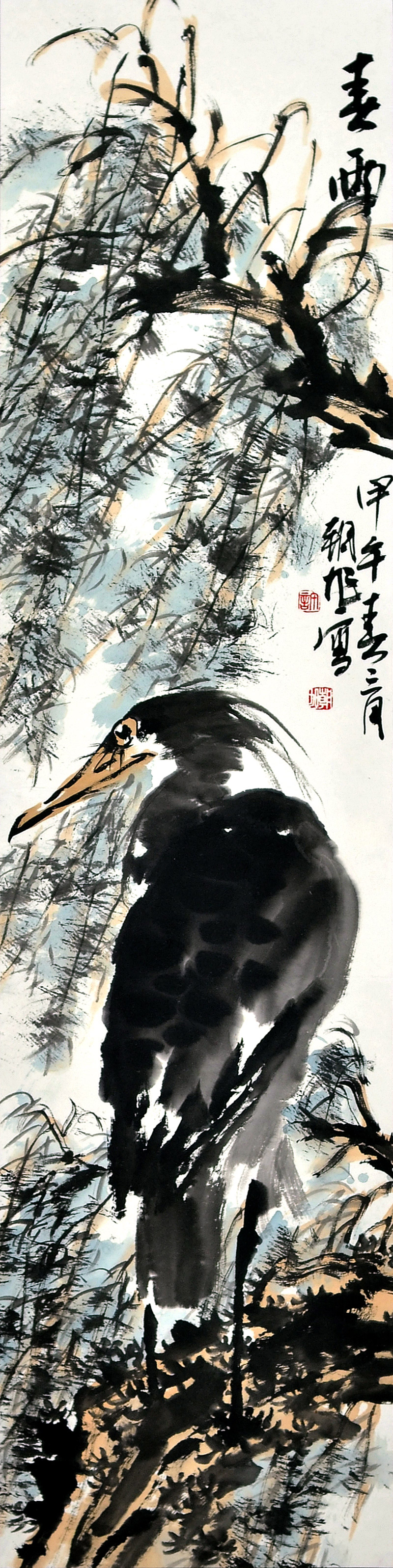 国画(二)-许朝旭-新时代新征程-名人名家书画联