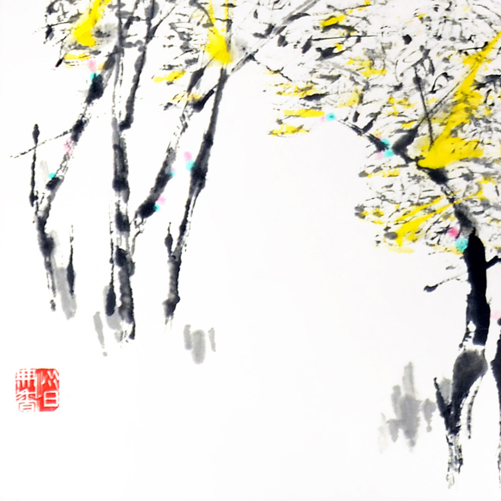 花鸟（二）-晏霁--新时代新征程-名人名家书画联