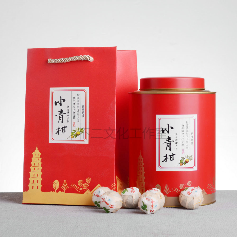 小青柑红桶-产品拍摄-详情页设计