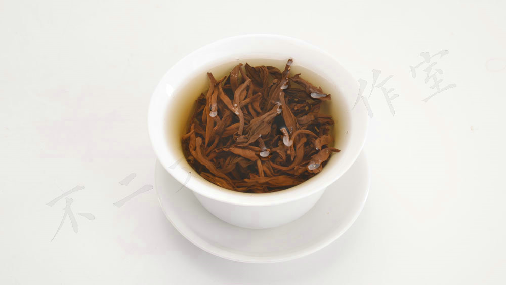 叶底和汤色的拍摄-红茶-小青柑