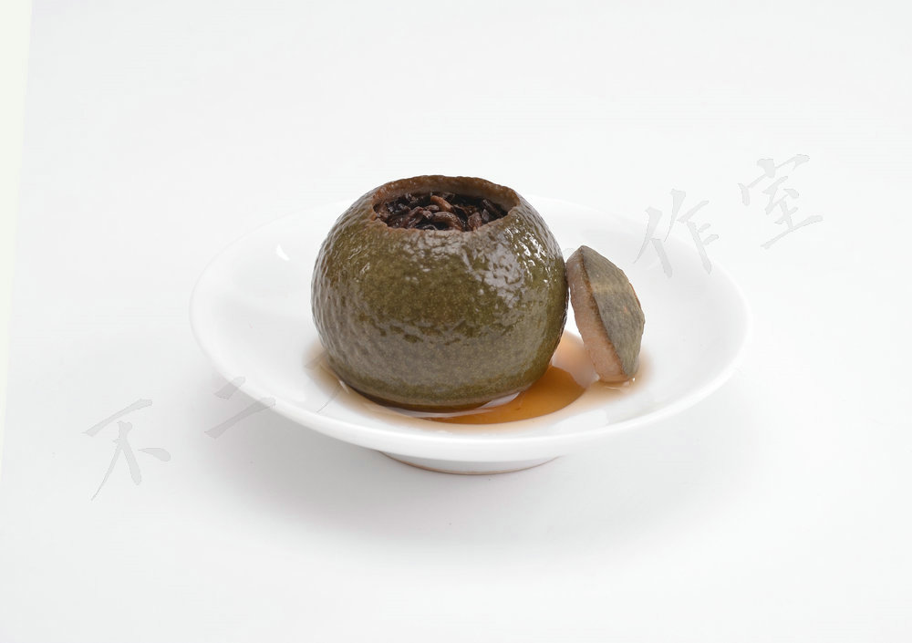 叶底和汤色的拍摄-红茶-小青柑