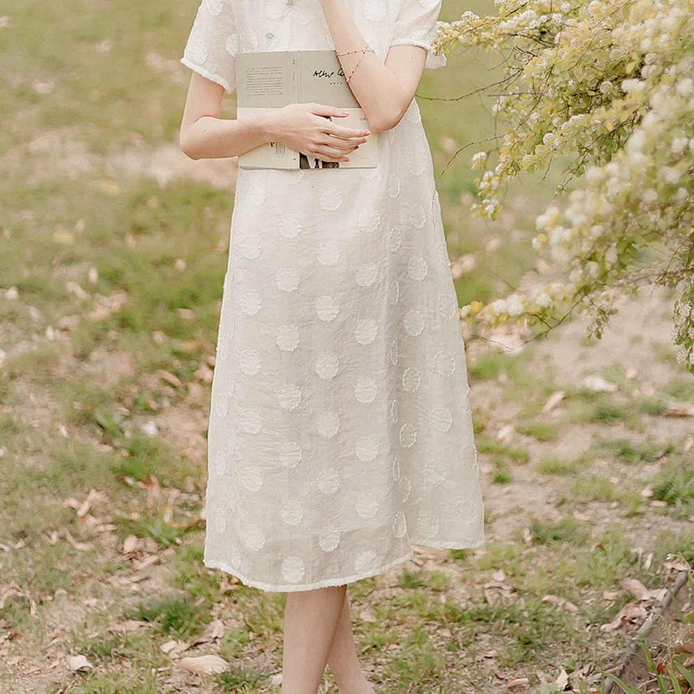 中国风少女连衣裙改良版旗袍茶服