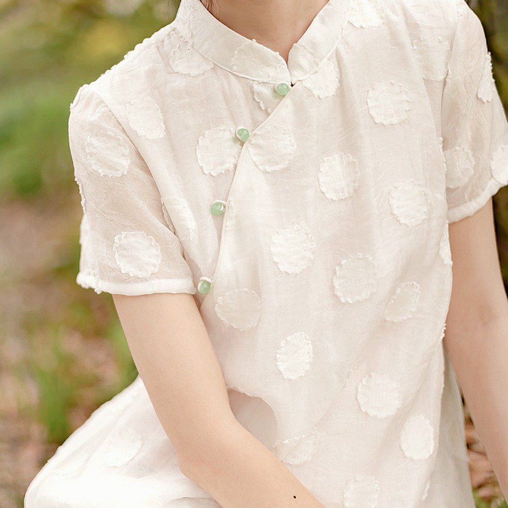中国风少女连衣裙改良版旗袍茶服