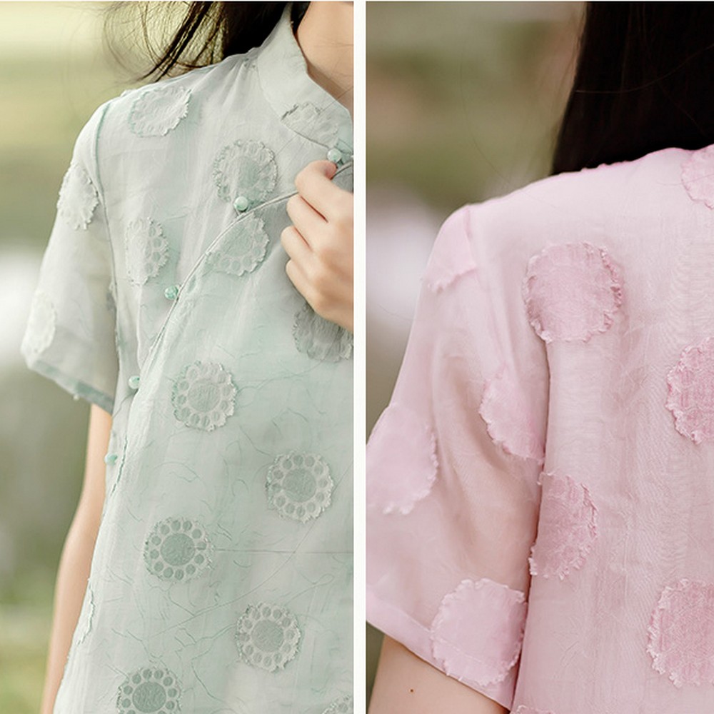 中国风少女连衣裙改良版旗袍茶服