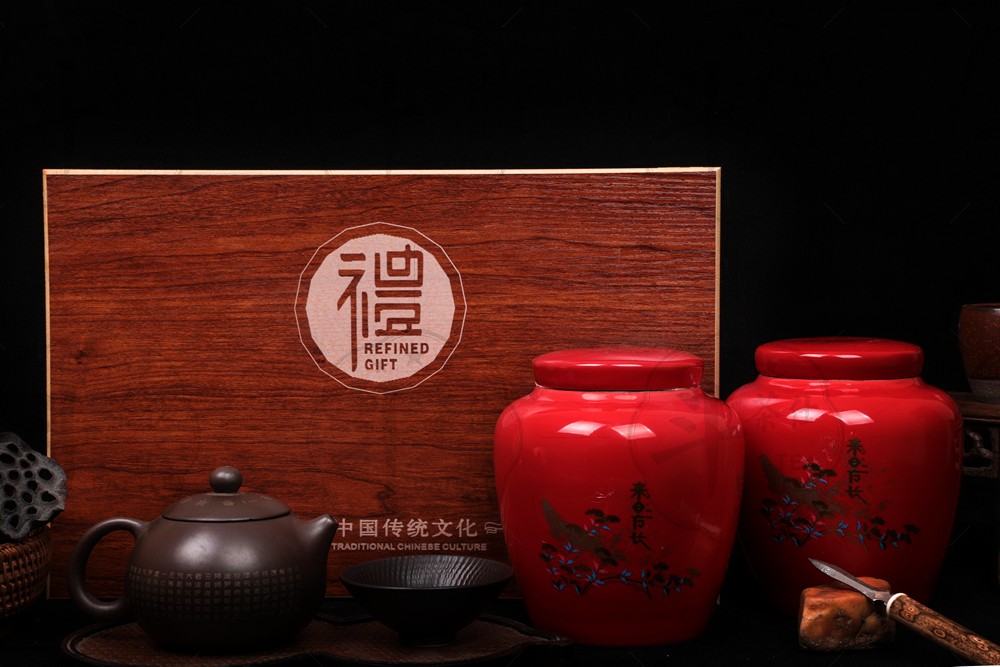 木盒包装茶叶包装白底图-支持小批量订货