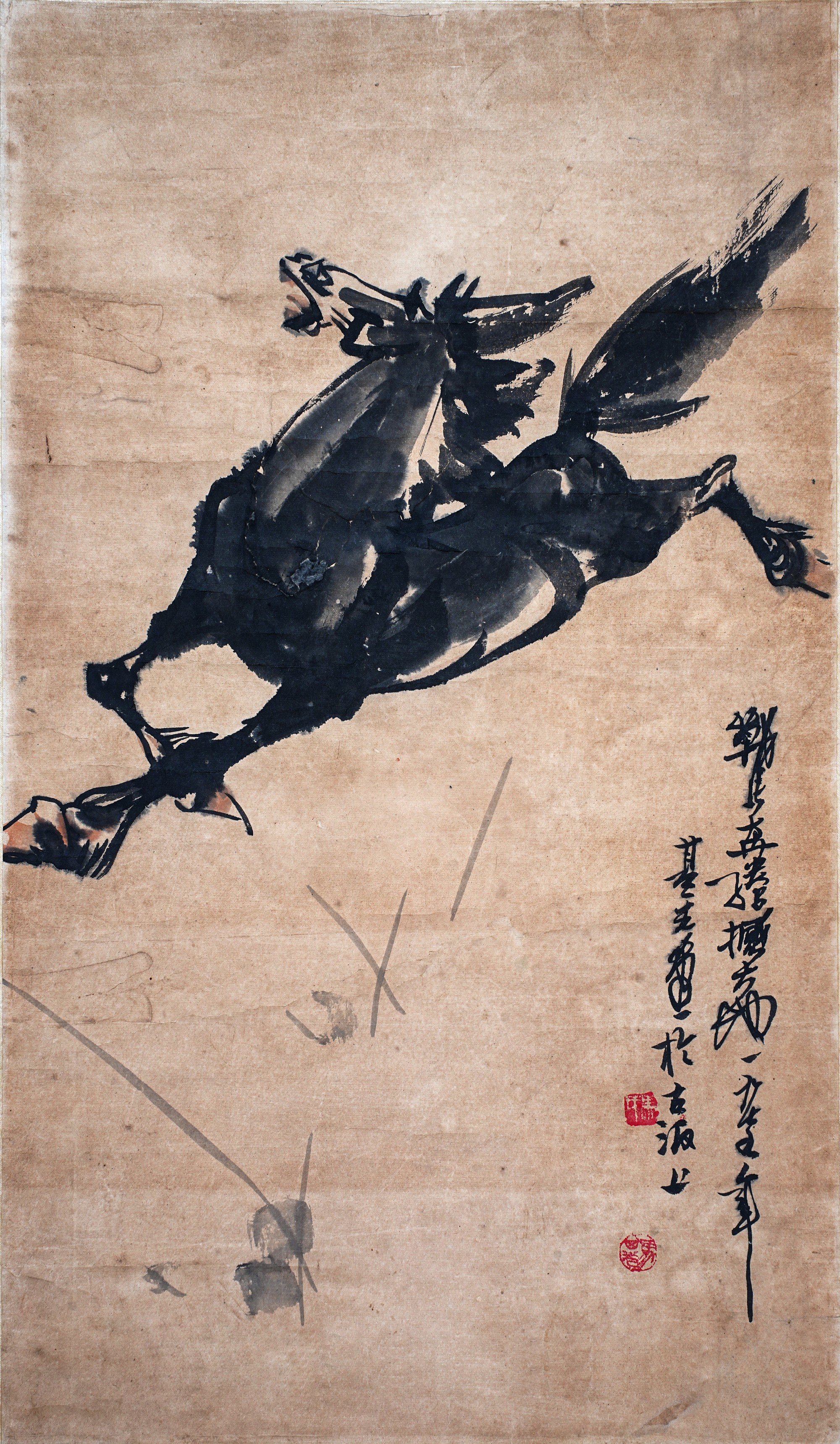 河南三百年名家书画作品展_奔马图_马基光