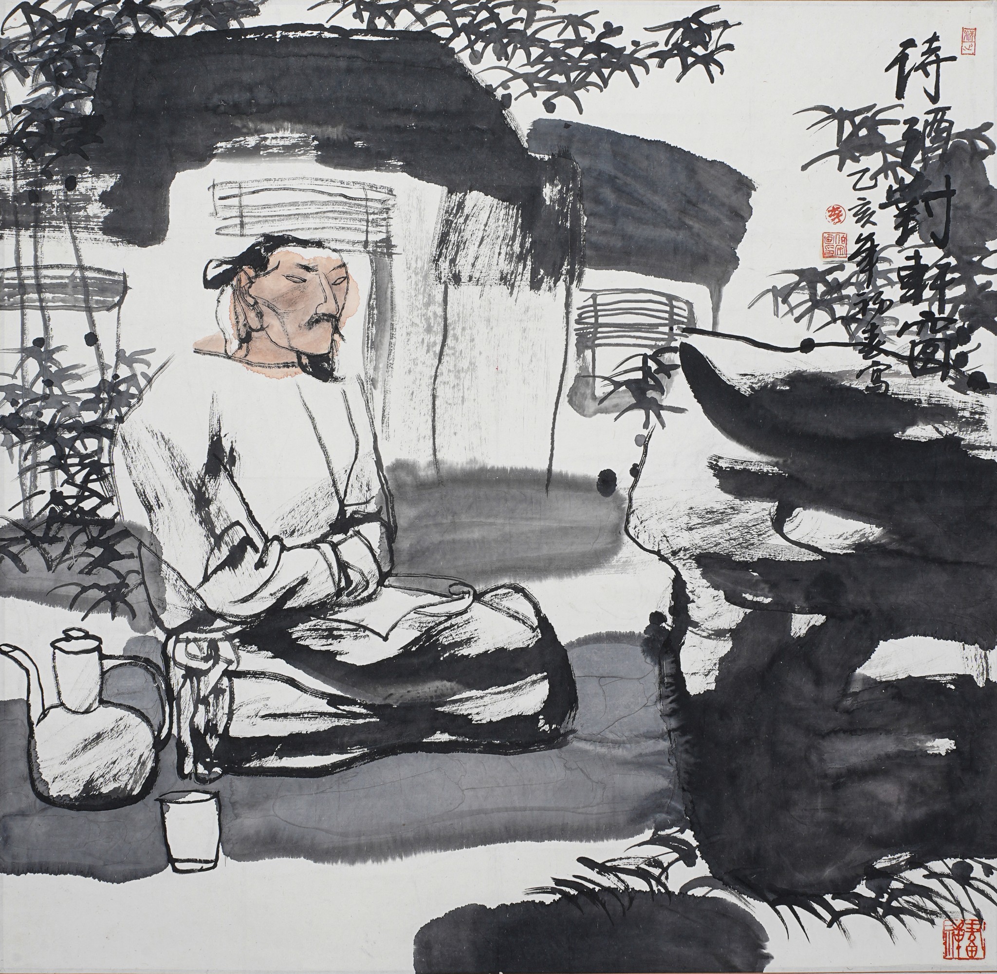 河南三百年名家书画作品展_菊花图_李抱一