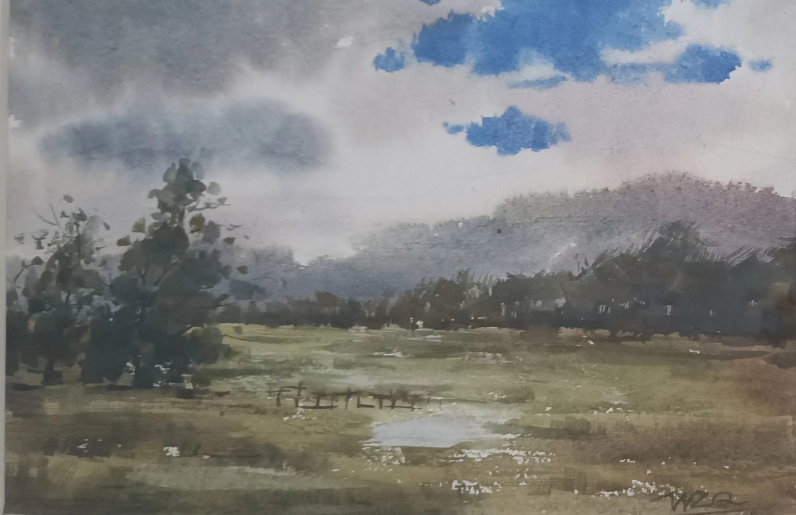 王志琪-《流向远方的小溪》（18cmX26.5cm ）-龙在空间