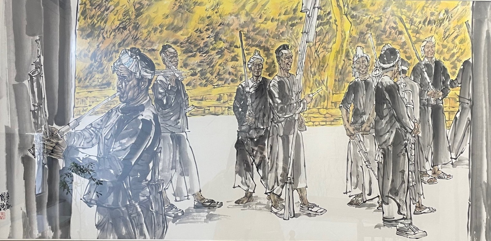 马国强-《马国强人物图》(137cmx68cm)-龙在空间