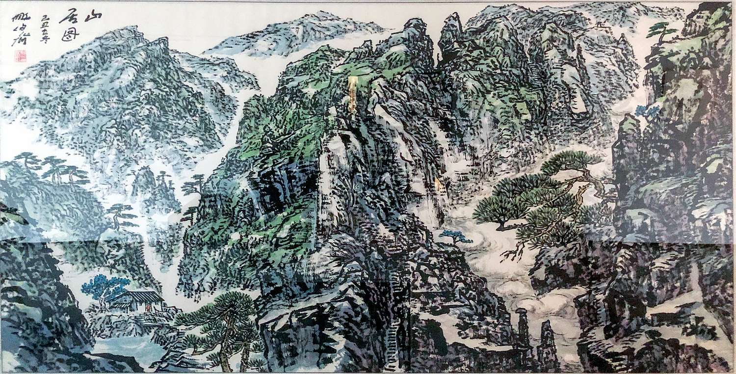 姚伯齐-《山居图​》(243cmx124cm)-龙在空间