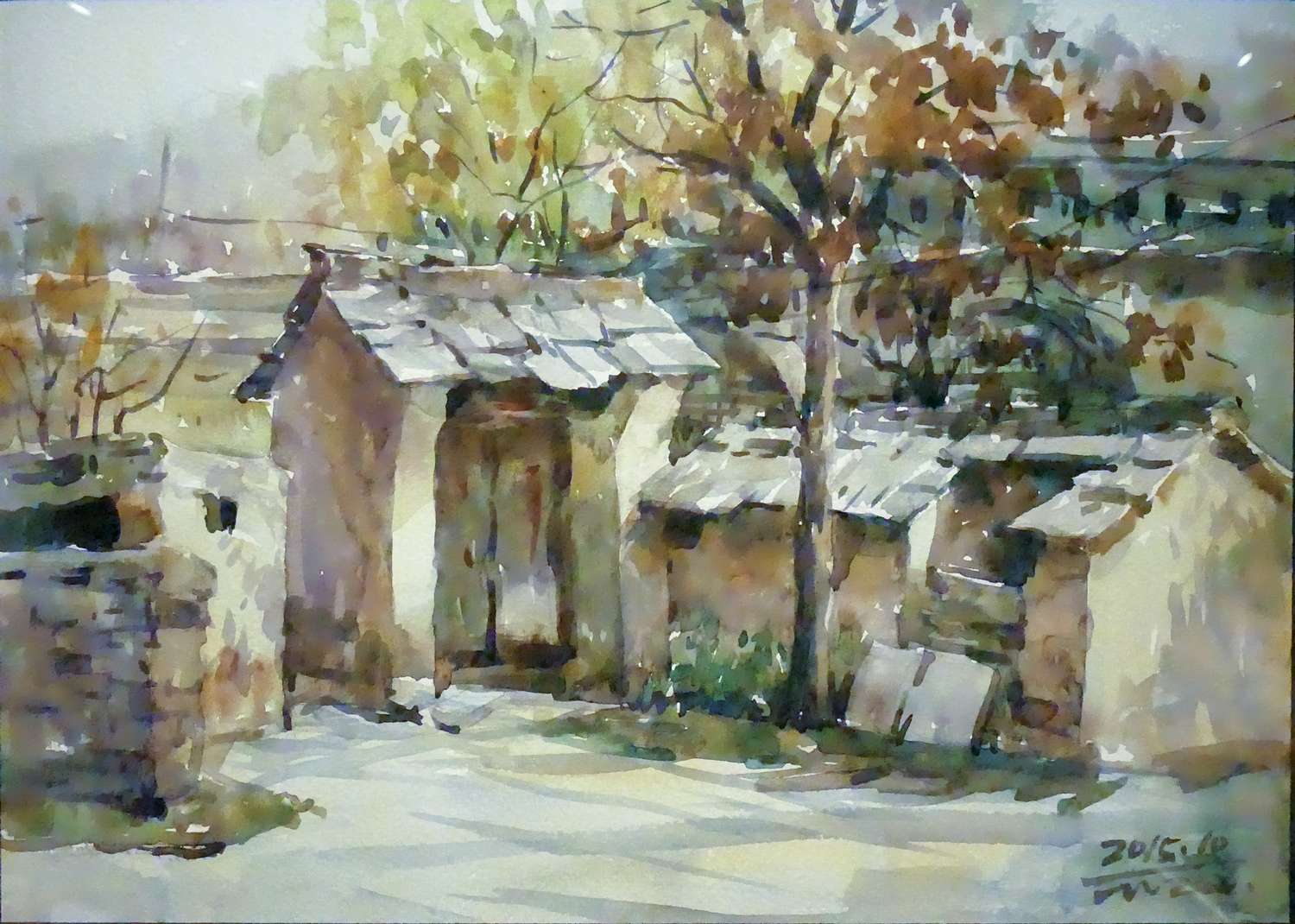 1685977425458997.jpg 王志琪-《王志琪水彩》(36cmx26cm)-龙在空间