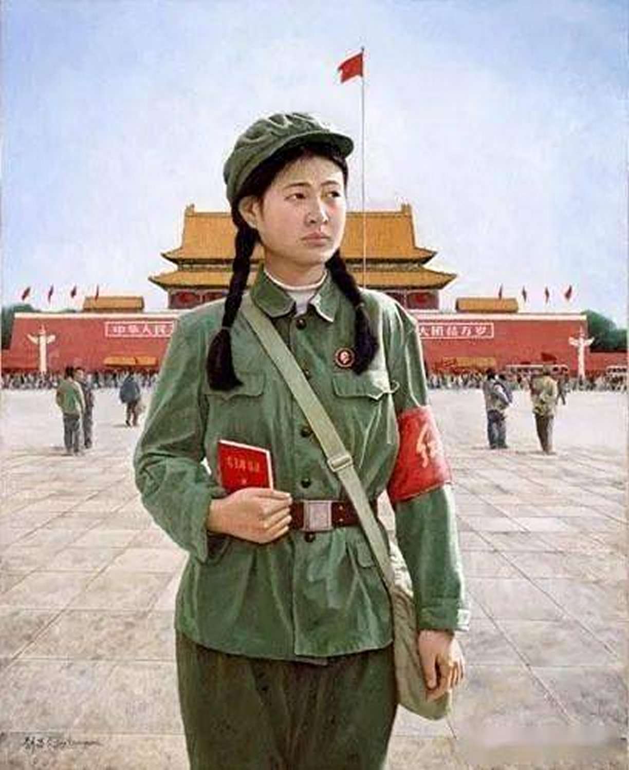 刘昌文-《红卫兵系列》(121cmx148cm)-龙在空间