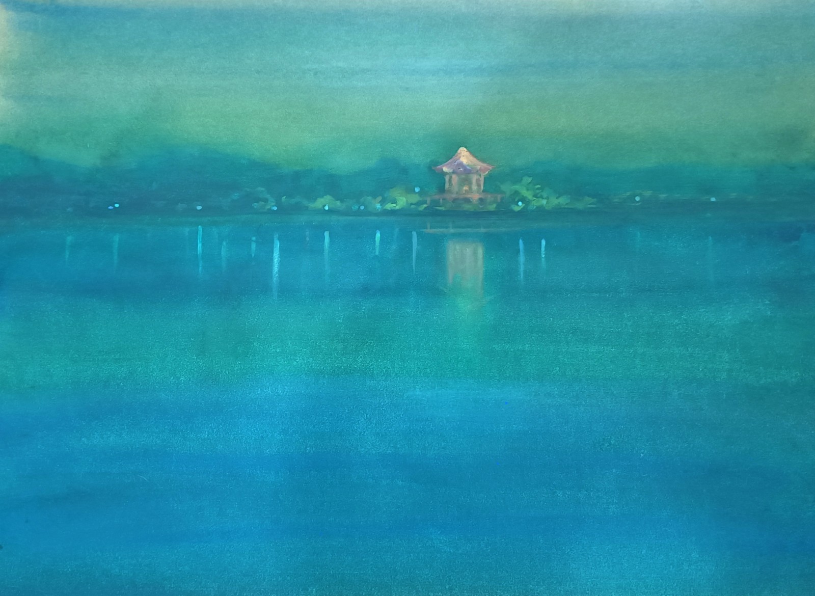 袁伟-《袁伟水彩》(50cmx37cm)-龙在空间