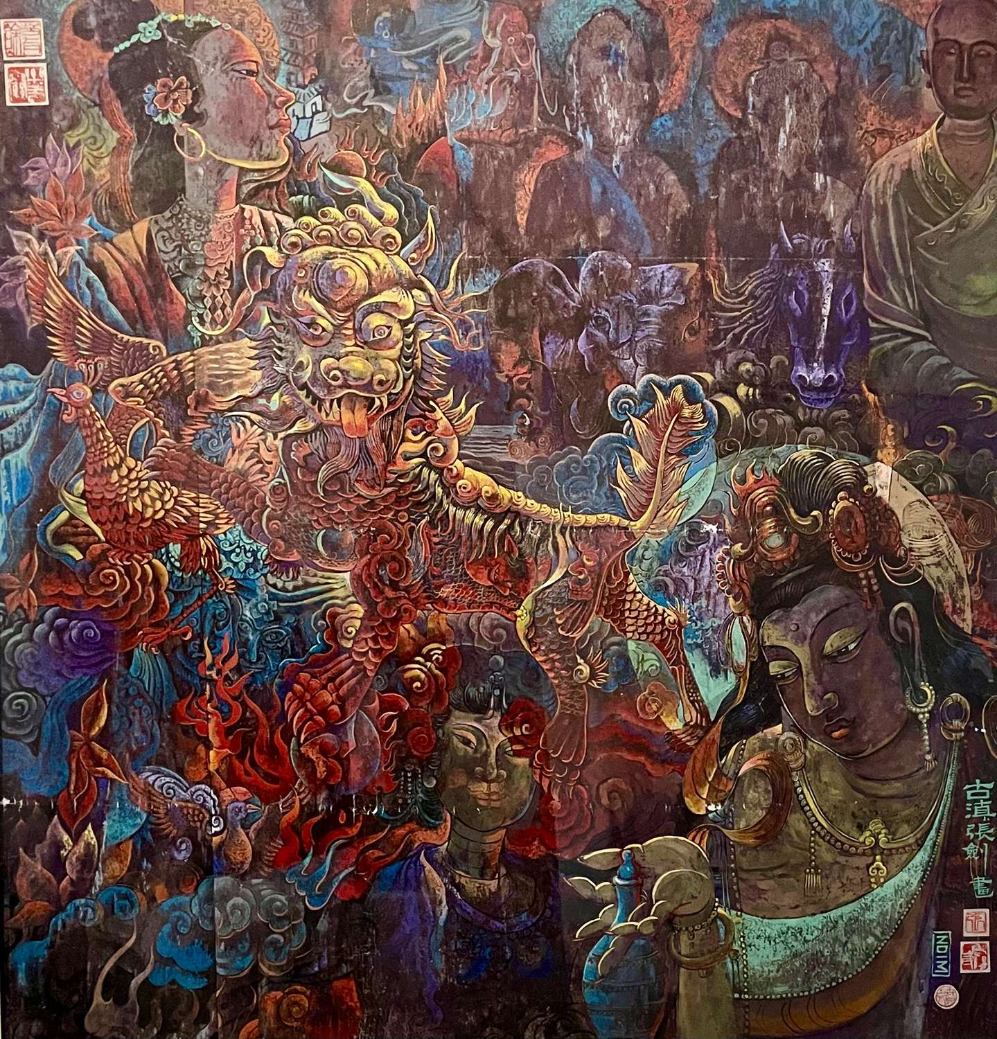 ​张剑-《佛像》(86cmx93cm)-龙在空间