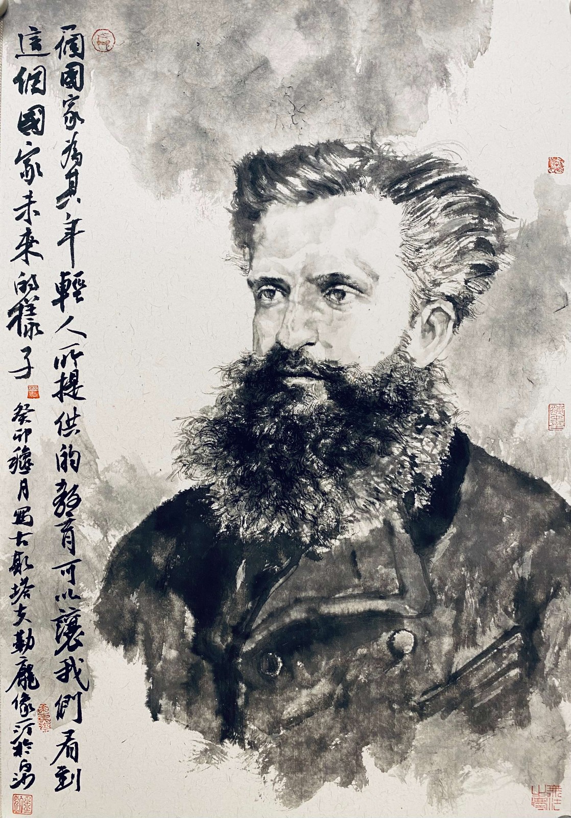 王一汀_中外名人水墨肖像系列(二)