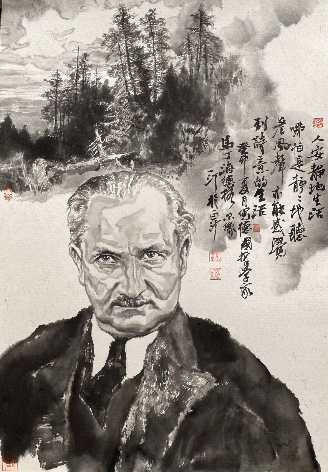 王一汀_中外名人水墨肖像系列(二)