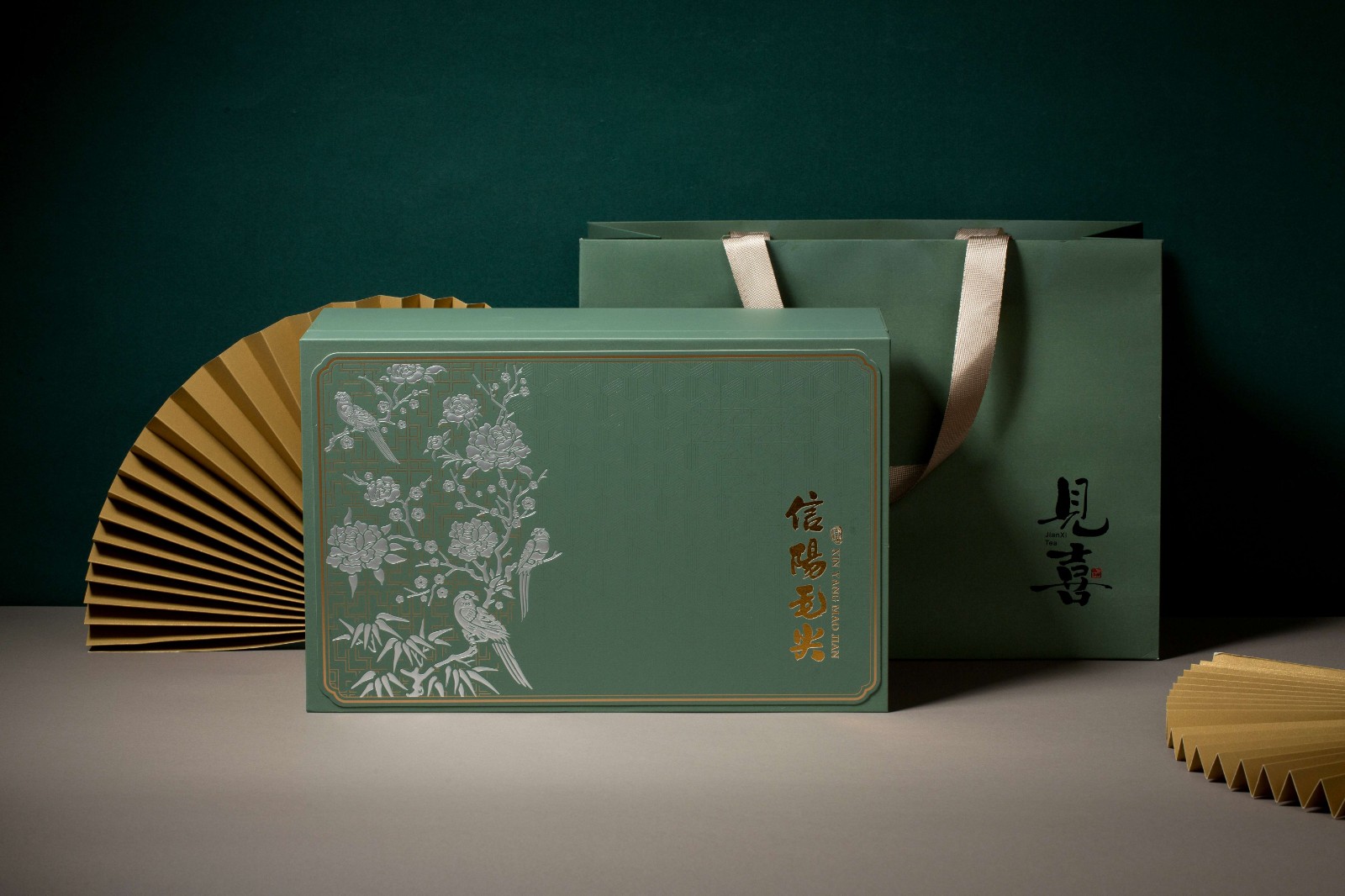 洪盛包装春茶信阳毛尖双瓷罐-见喜