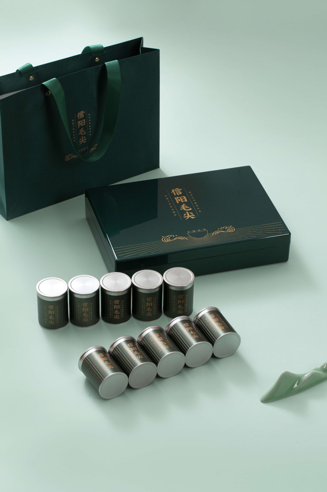 信阳毛尖礼盒茶礼小罐-洪盛包装