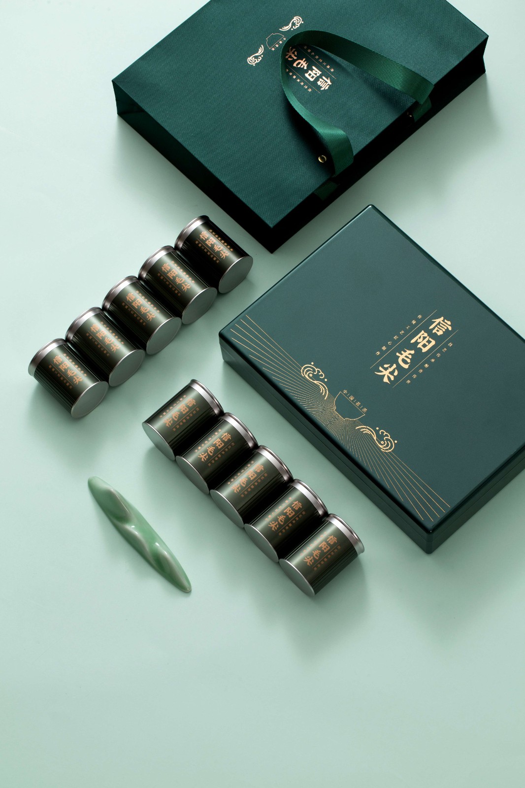 信阳毛尖礼盒茶礼小罐-洪盛包装