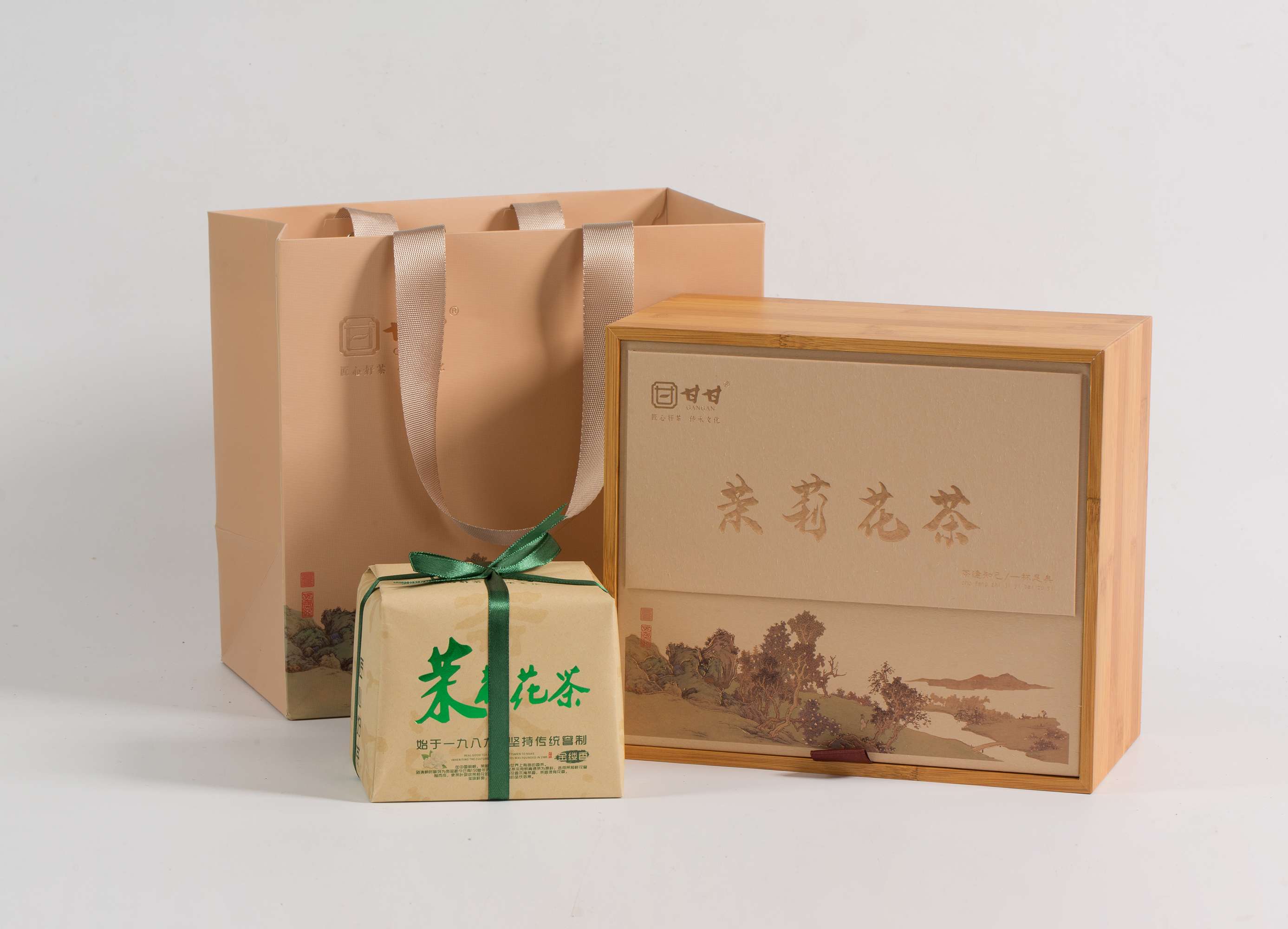 粒粒香2024年茉莉花茶新品-手包纸礼盒-单盒双盒装