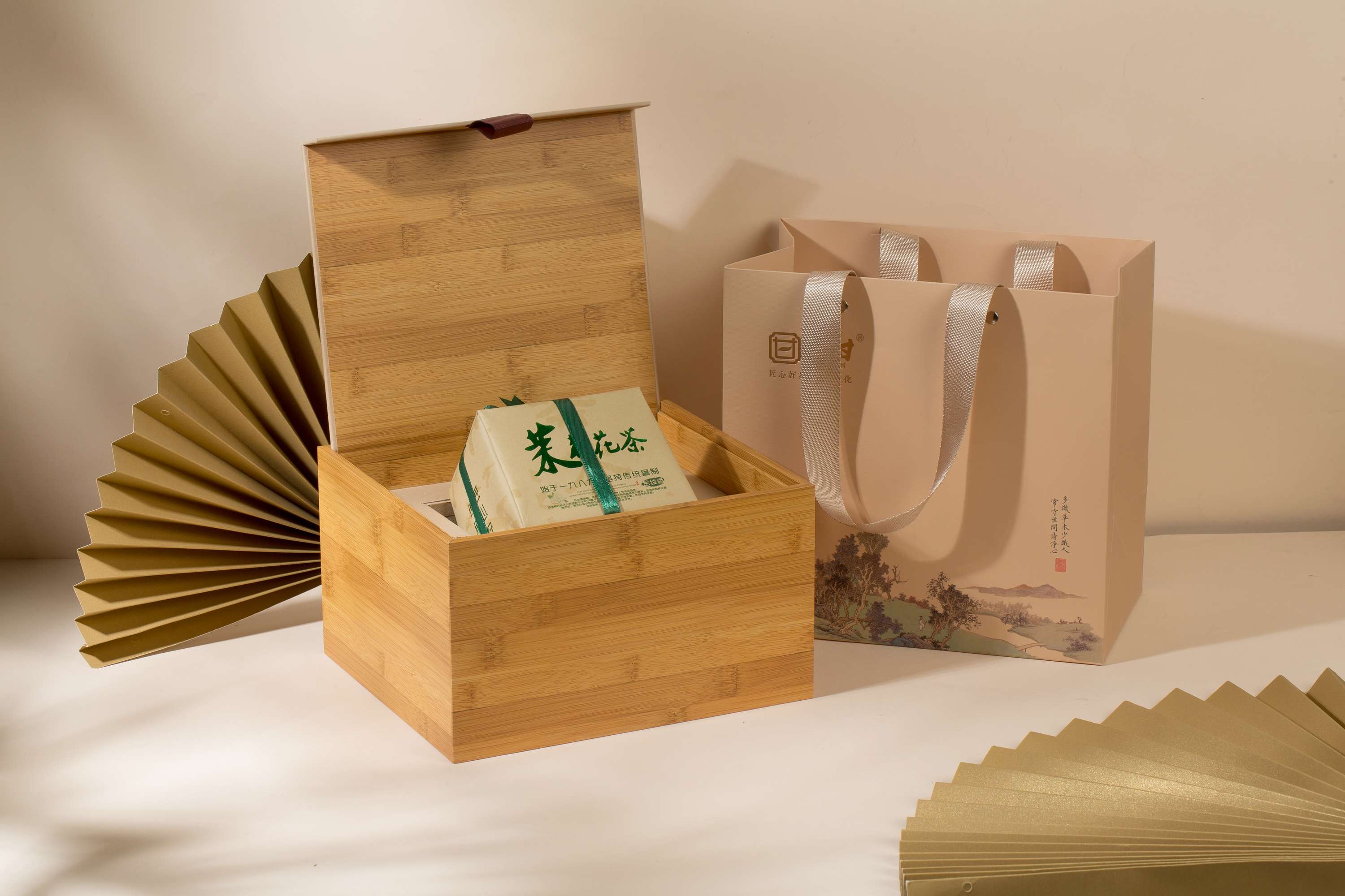 粒粒香2024年茉莉花茶新品-手包纸礼盒-单盒双盒装