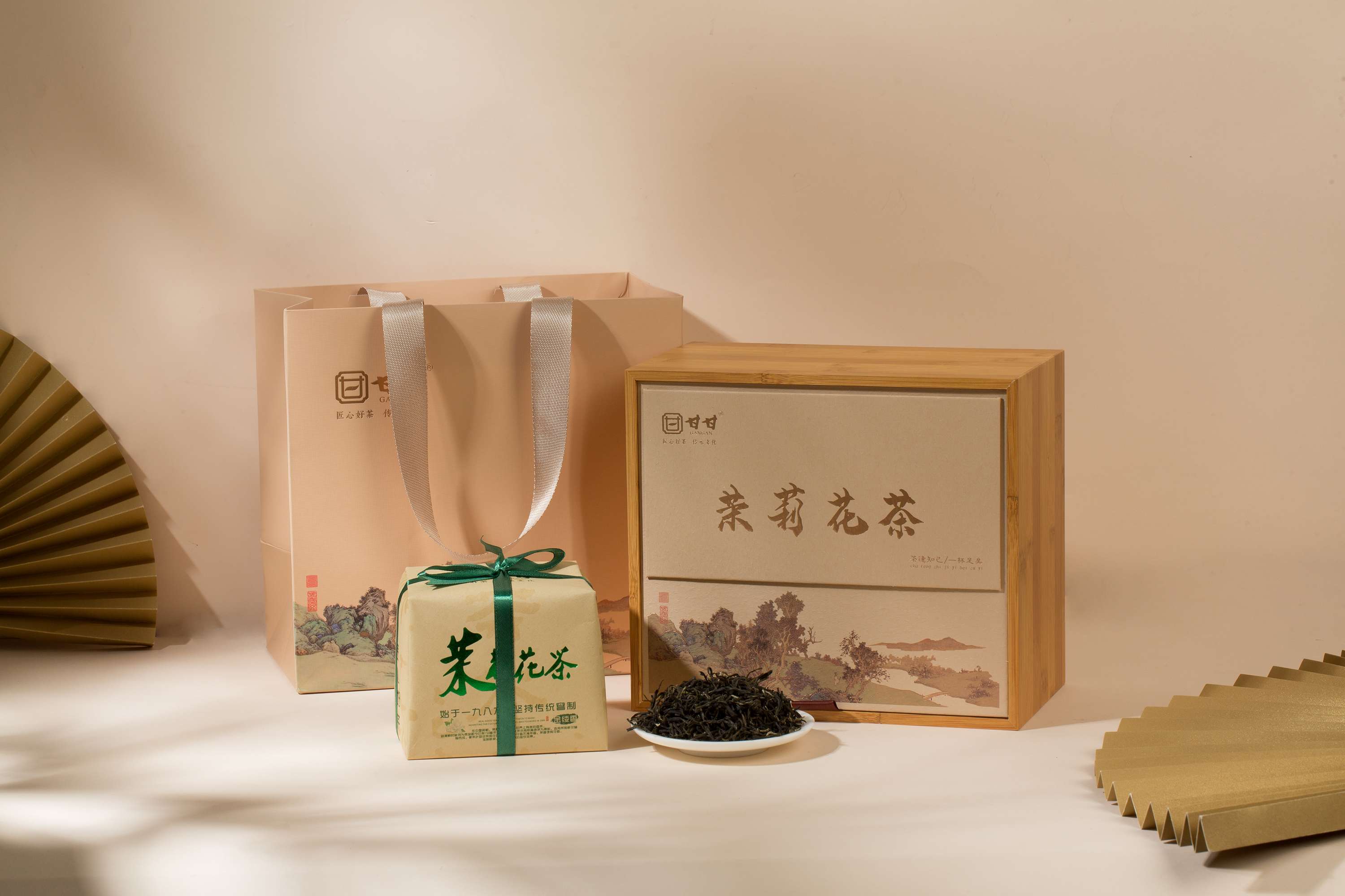 粒粒香2024年茉莉花茶新品-手包纸礼盒-单盒双盒装