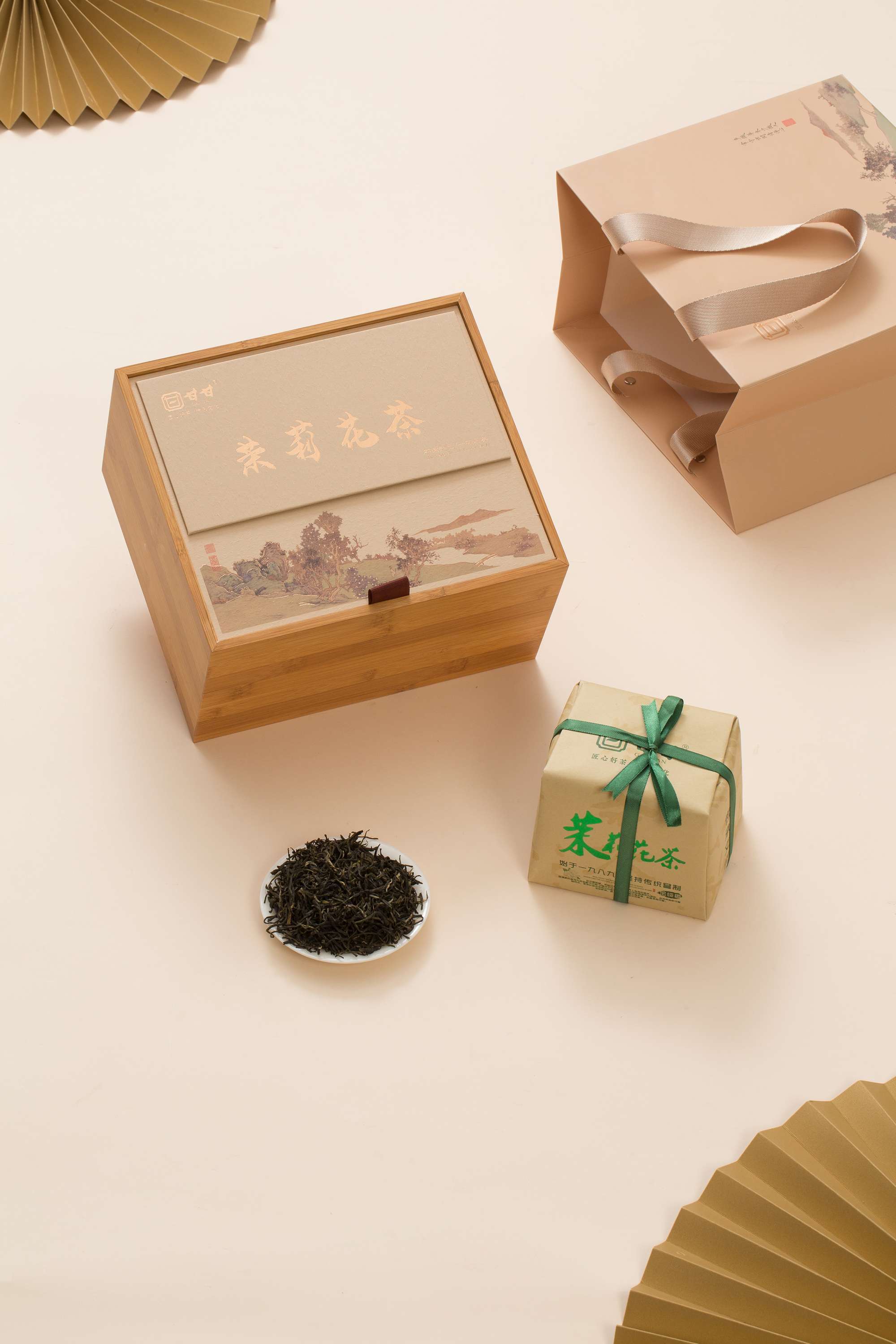 粒粒香2024年茉莉花茶新品-手包纸礼盒-单盒双盒装