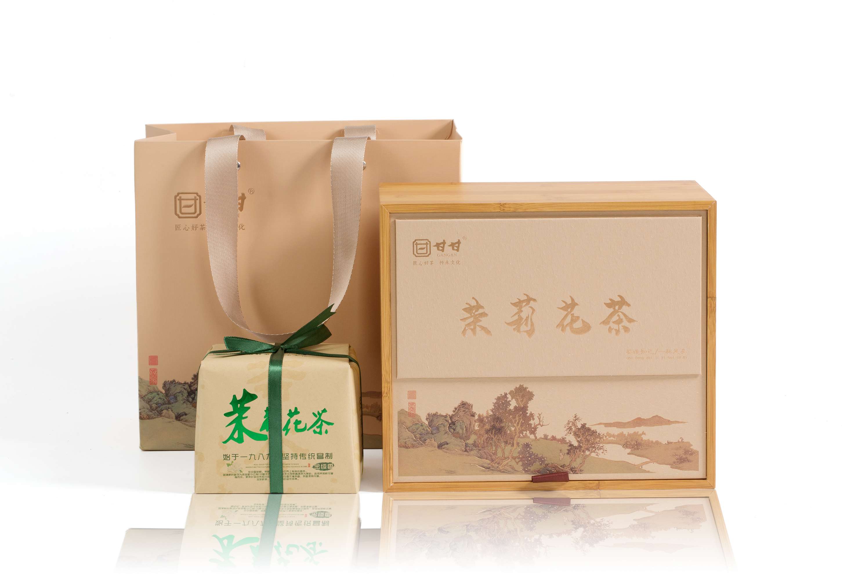 粒粒香2024年茉莉花茶新品-手包纸礼盒-单盒双盒装