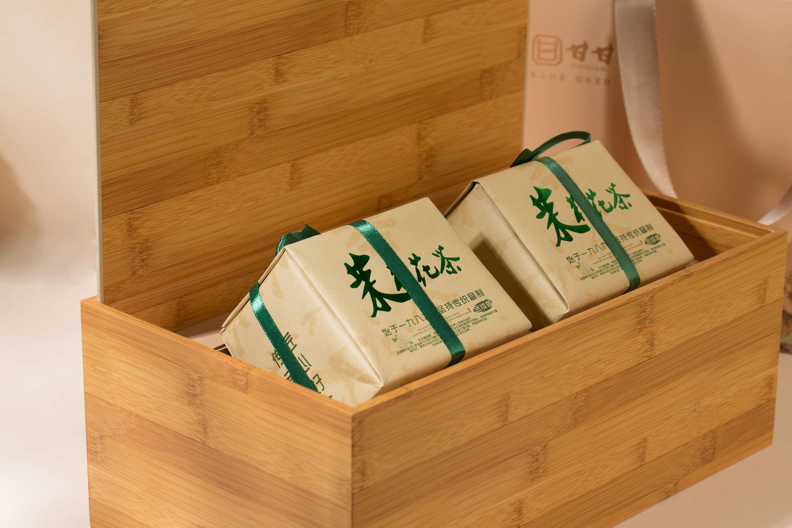 粒粒香2024年茉莉花茶新品-手包纸礼盒-单盒双盒装