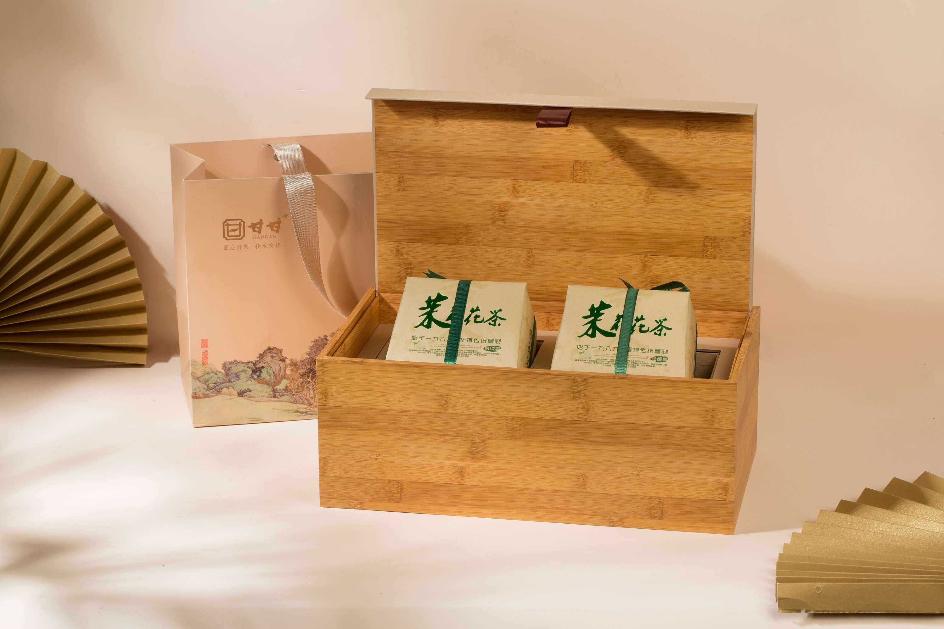 粒粒香2024年茉莉花茶新品-手包纸礼盒-单盒双盒装