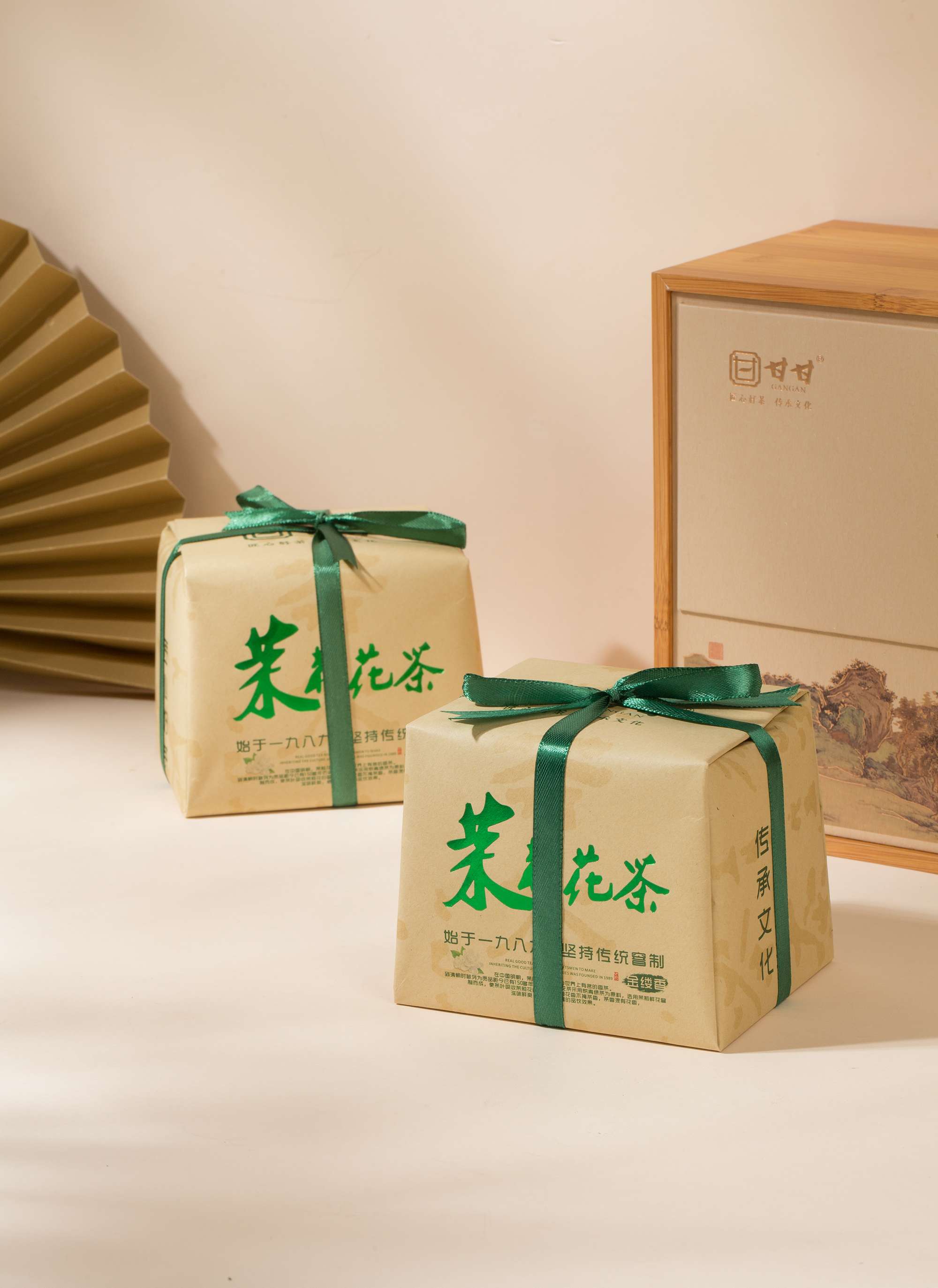粒粒香2024年茉莉花茶新品-手包纸礼盒-单盒双盒装