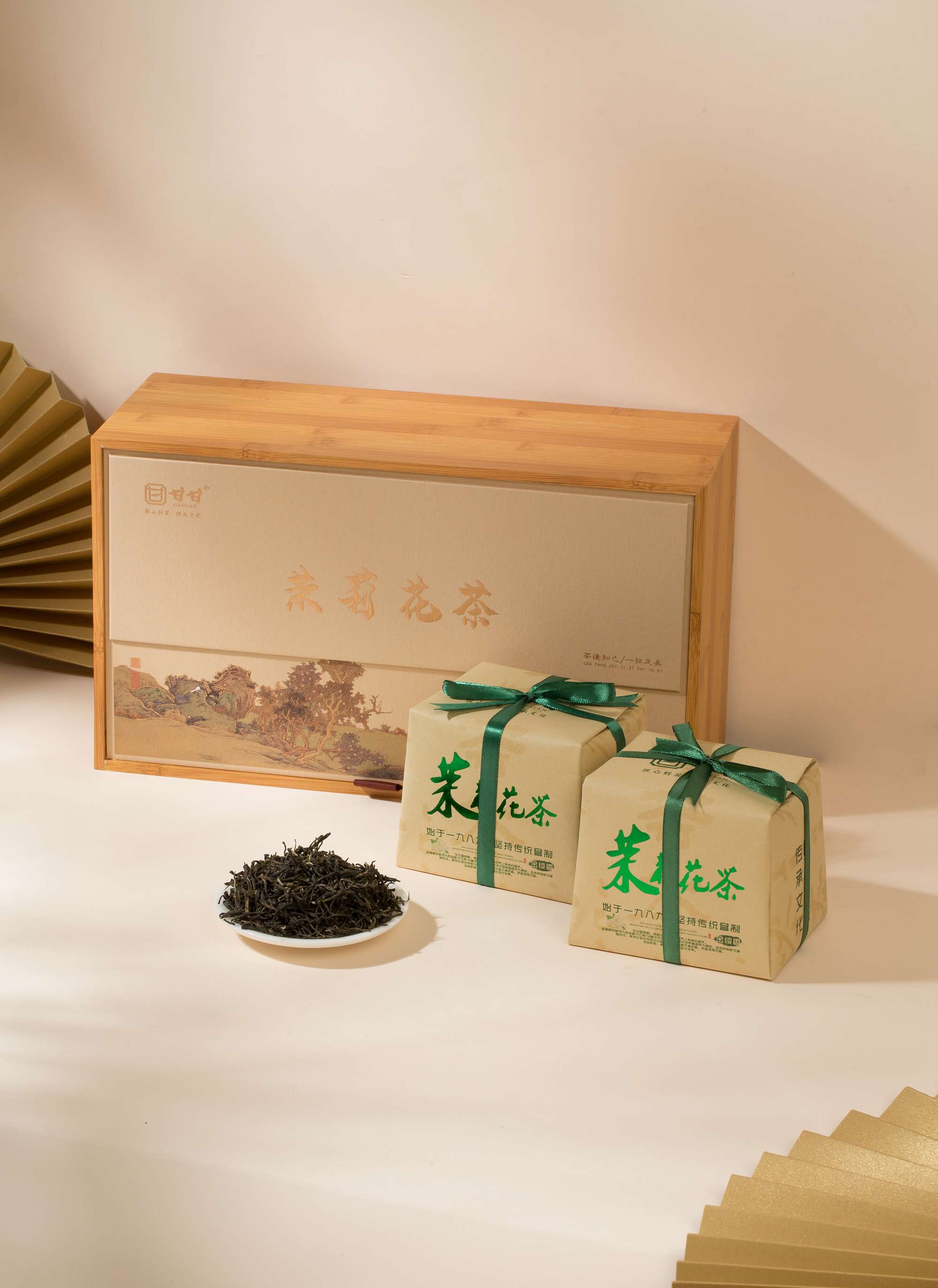 粒粒香2024年茉莉花茶新品-手包纸礼盒-单盒双盒装