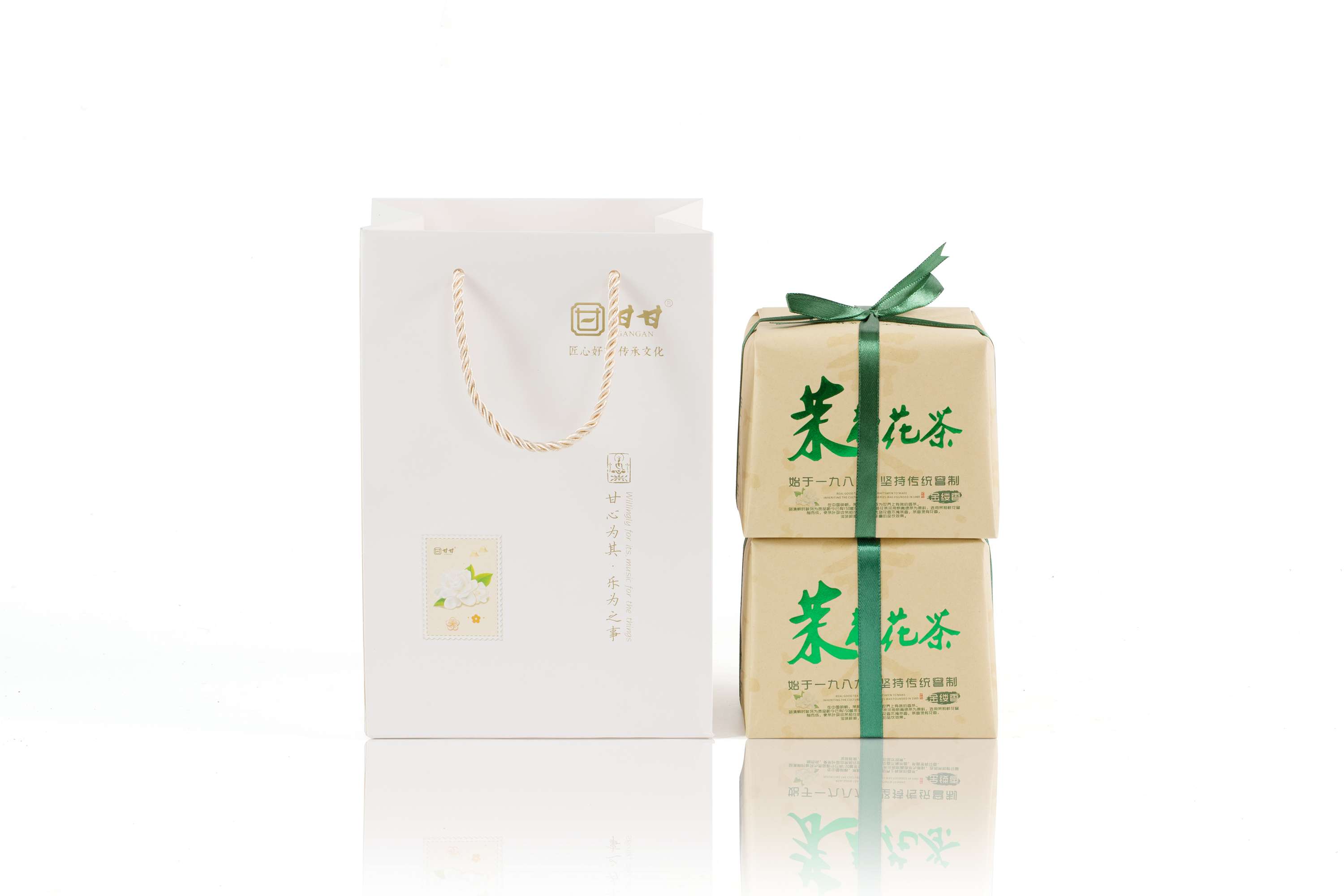 粒粒香2024年茉莉花茶新品-手包纸礼盒-单盒双盒装