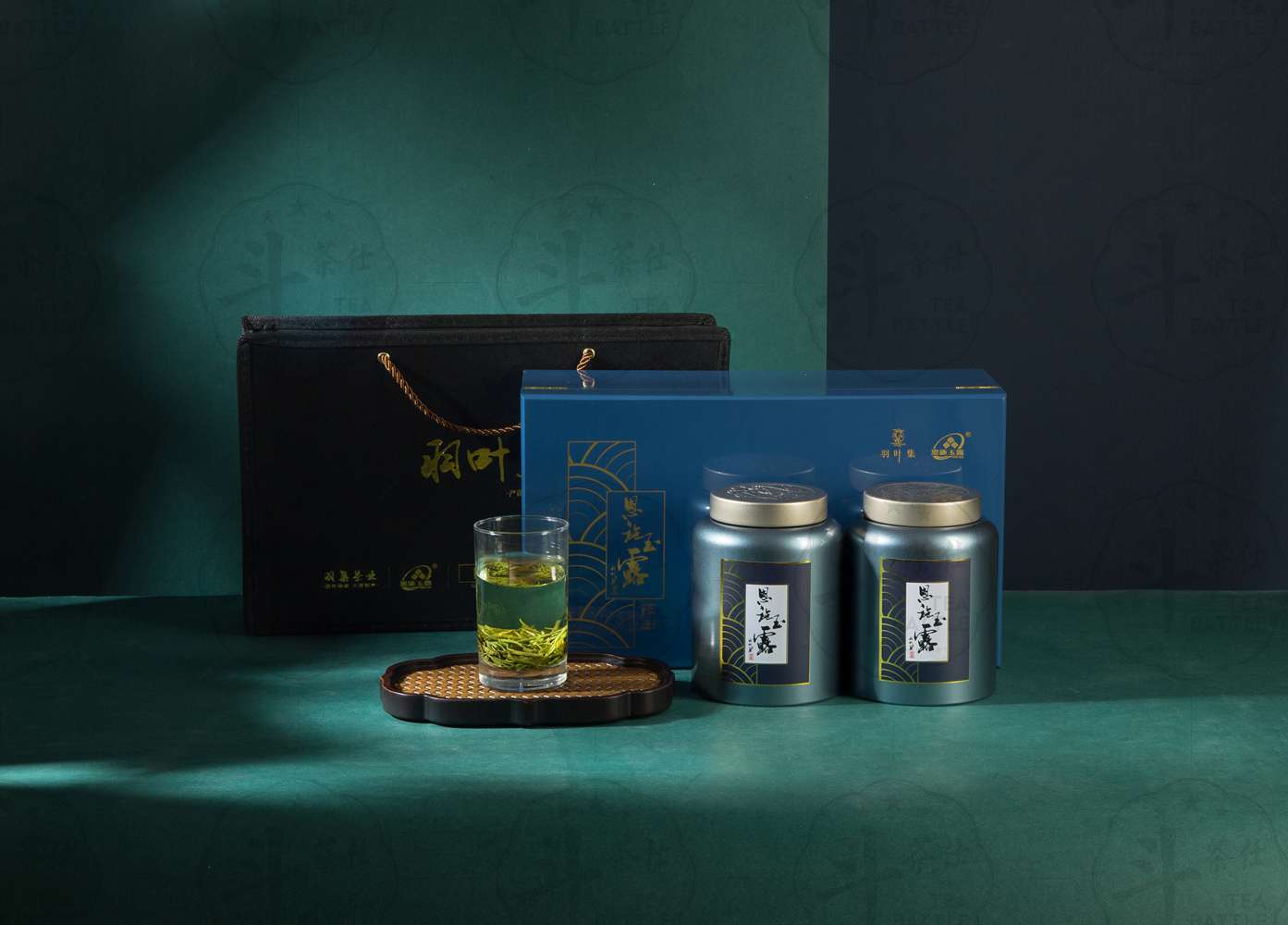 羽叶集-恩施玉露-绿茶礼盒-产品拍摄