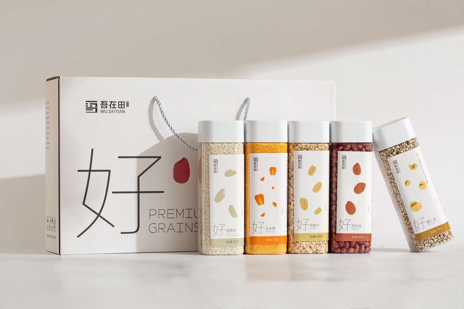吾在田-杂粮-五谷粥-精品礼盒-产品拍摄