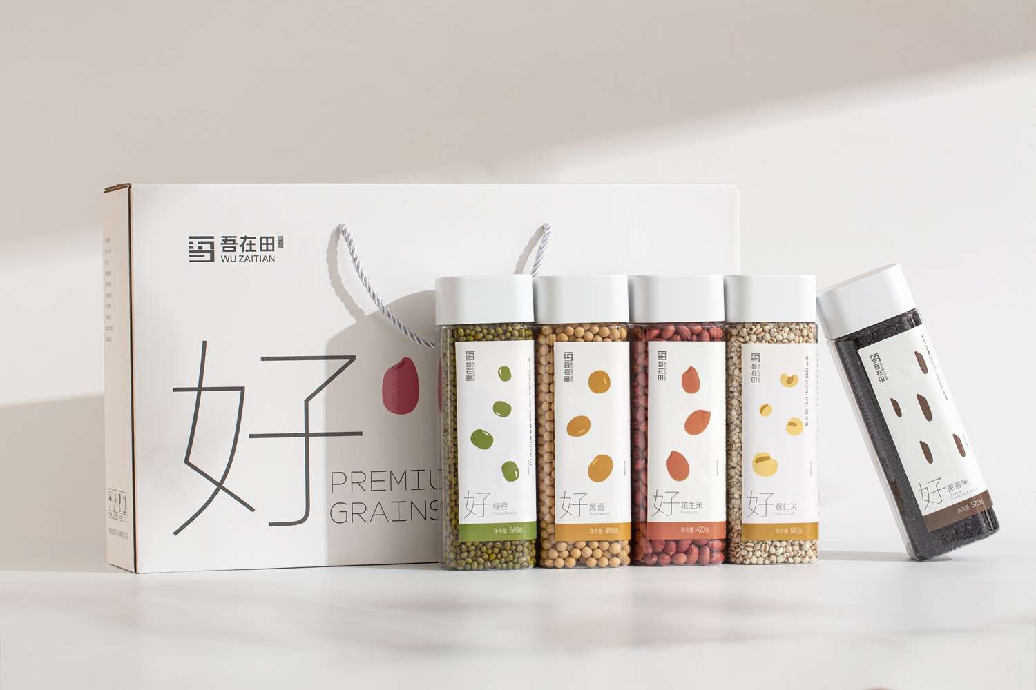 吾在田-杂粮-五谷粥-精品礼盒-产品拍摄