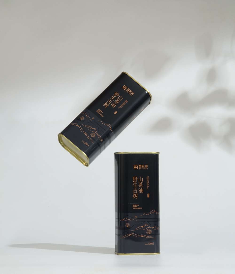 吾在田-山茶油高山有机-红色、黑色礼盒装-产品拍摄