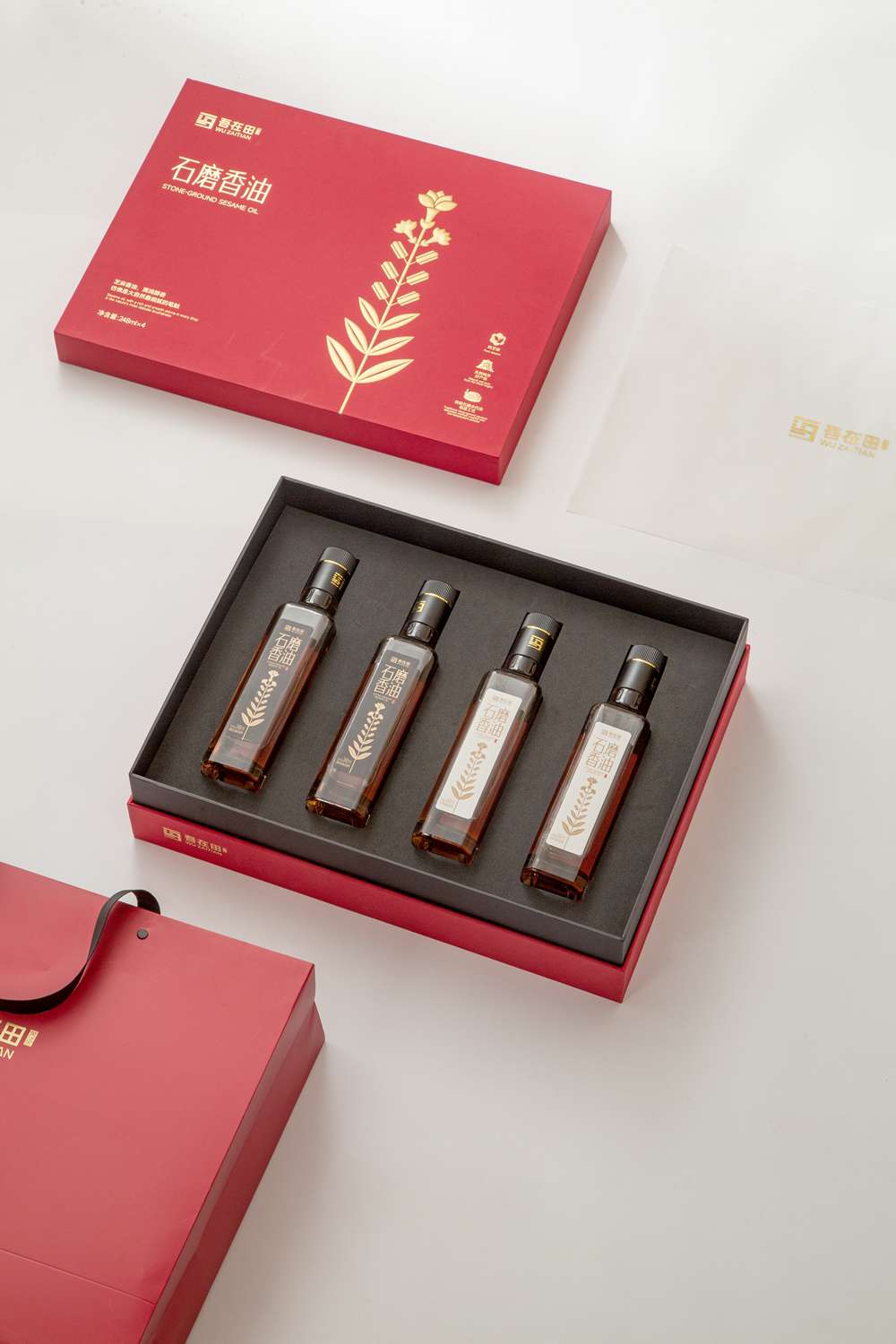 吾在田-石磨有机香油-小磨油-产品拍摄