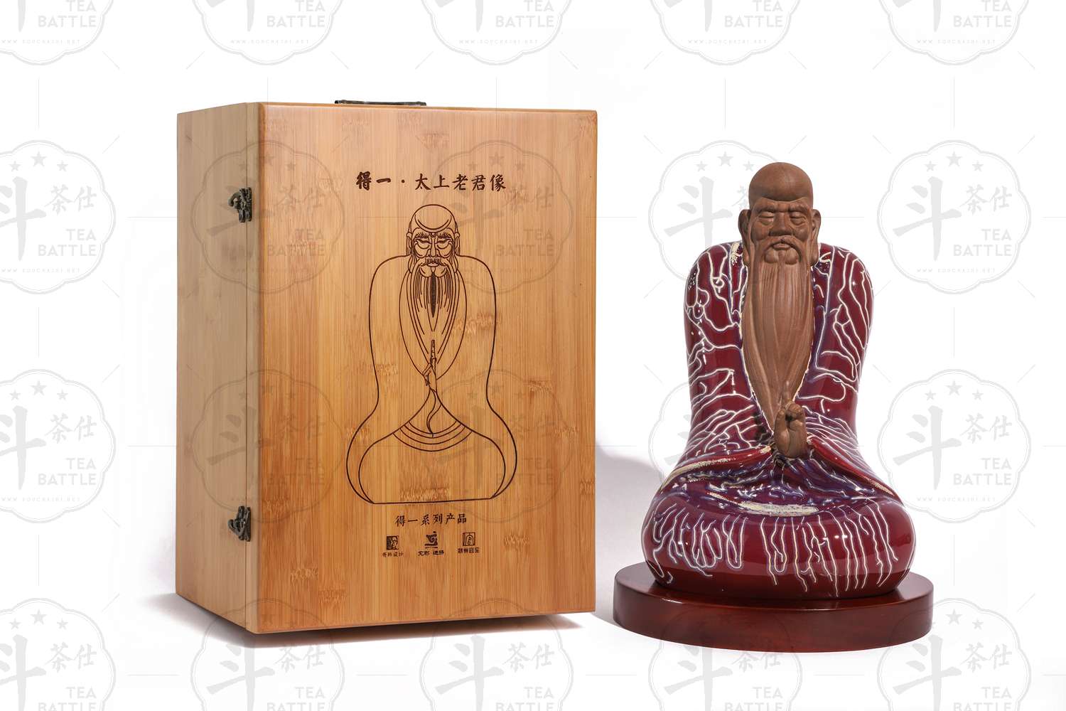 郑州官窑-得一瓷器太上老君像-瓷器-茶器产品拍摄