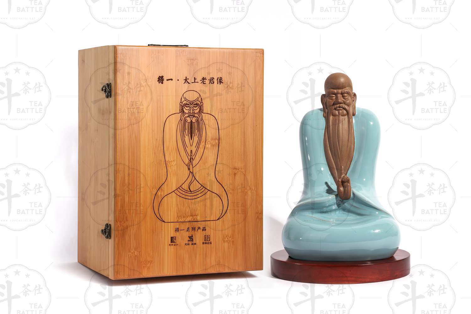 郑州官窑-得一瓷器太上老君像-瓷器-茶器产品拍摄