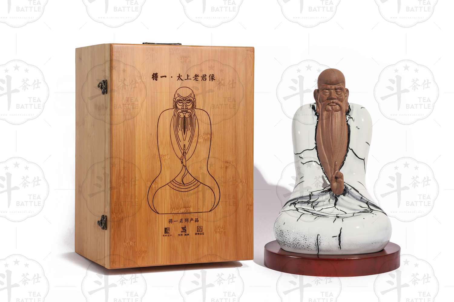 郑州官窑-得一瓷器太上老君像-瓷器-茶器产品拍摄