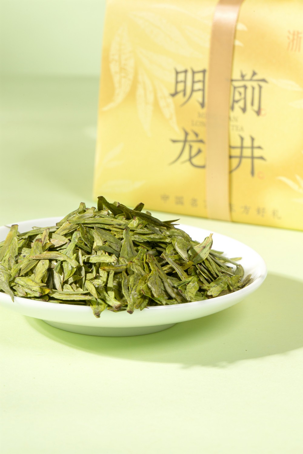 浙贡-西湖龙井-手包纸-绿茶-产品拍摄
