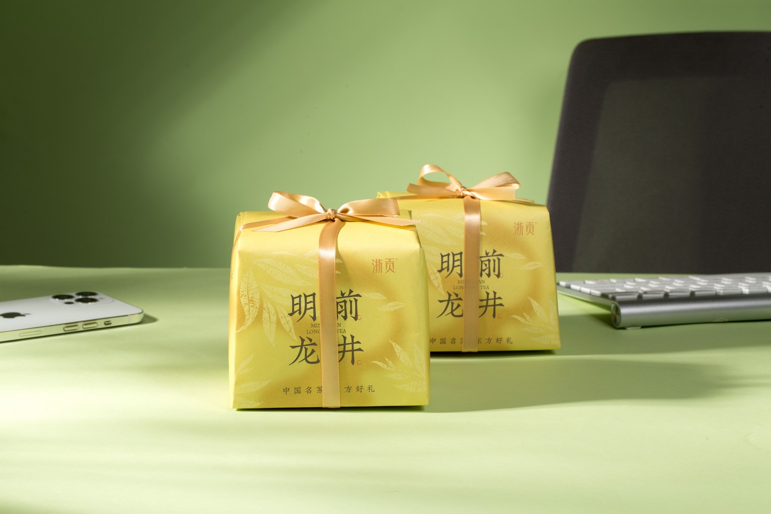 浙贡-西湖龙井-手包纸-绿茶-产品拍摄