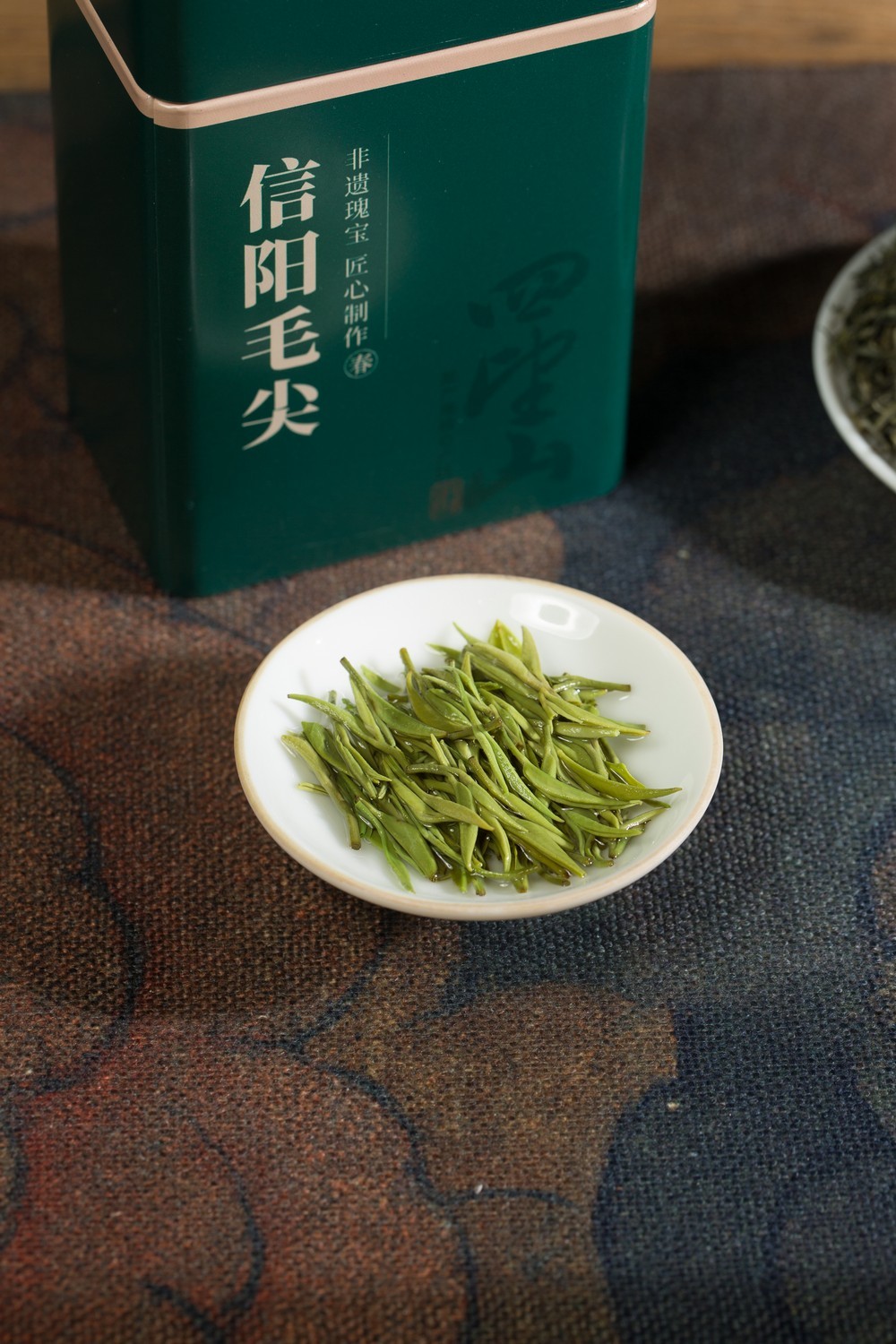 四望山-铁盒-信阳毛尖-产品拍摄-深绿色、浅绿色两款