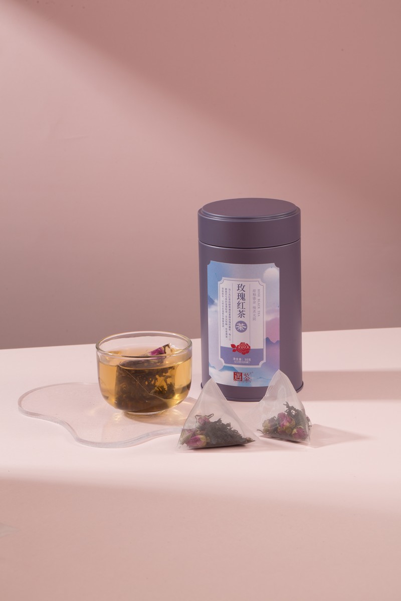 墨红玫瑰花茶代用茶三角袋-产品拍摄
